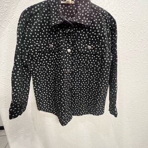 Jessica Simpson Black and White Polka Dot Shirt